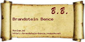 Brandstein Bence névjegykártya