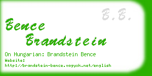 bence brandstein business card